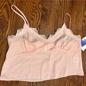 Abound Light Pink Lace Trim Chemise